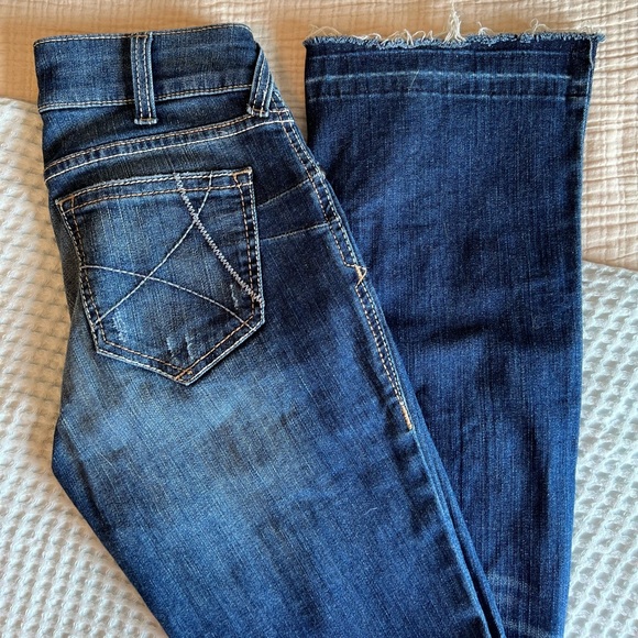 Ariat Denim - ARIAT Distressed Raw Hem Boot Cut Jeans | Size 26R